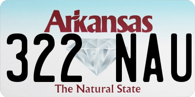 AR license plate 322NAU