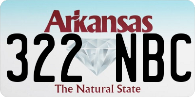 AR license plate 322NBC