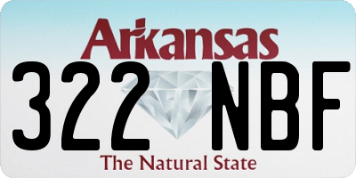AR license plate 322NBF