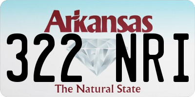 AR license plate 322NRI