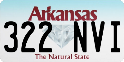 AR license plate 322NVI