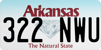 AR license plate 322NWU