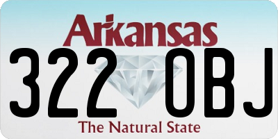 AR license plate 322OBJ