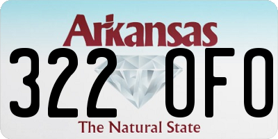 AR license plate 322OFO