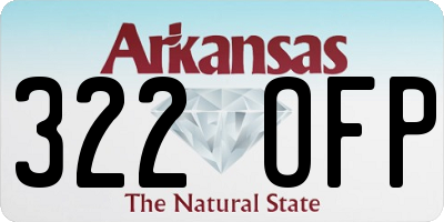 AR license plate 322OFP