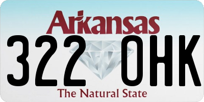 AR license plate 322OHK