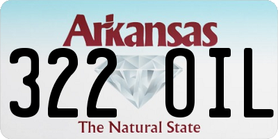 AR license plate 322OIL