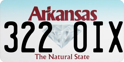 AR license plate 322OIX