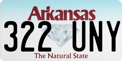 AR license plate 322UNY