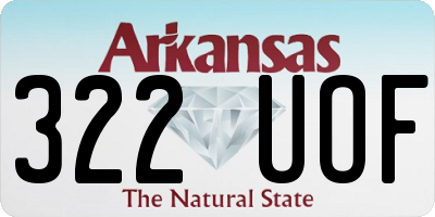 AR license plate 322UOF