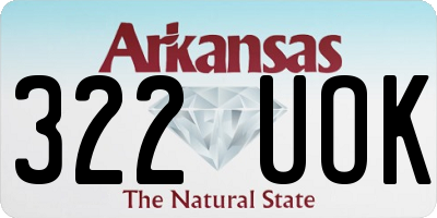 AR license plate 322UOK