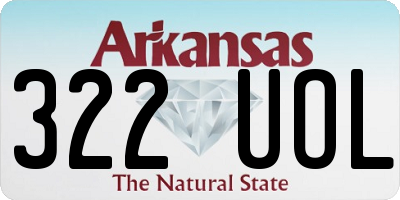 AR license plate 322UOL