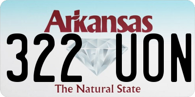 AR license plate 322UON