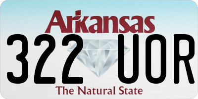 AR license plate 322UOR