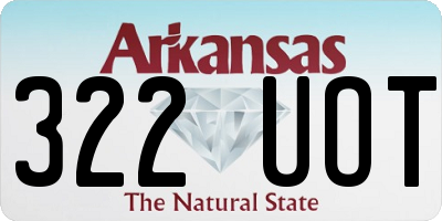AR license plate 322UOT