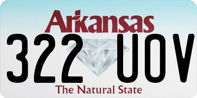 AR license plate 322UOV