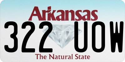 AR license plate 322UOW