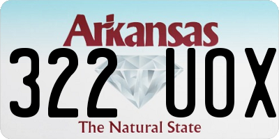 AR license plate 322UOX