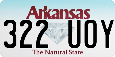 AR license plate 322UOY