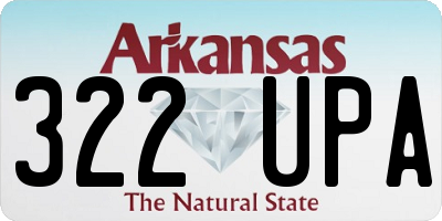 AR license plate 322UPA