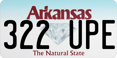 AR license plate 322UPE