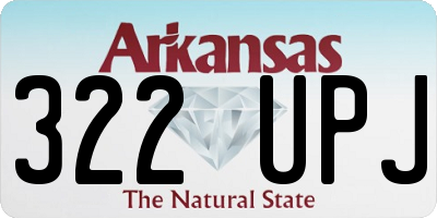 AR license plate 322UPJ