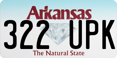 AR license plate 322UPK