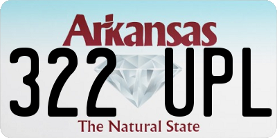 AR license plate 322UPL