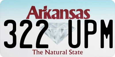AR license plate 322UPM