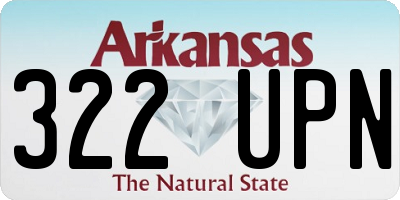AR license plate 322UPN