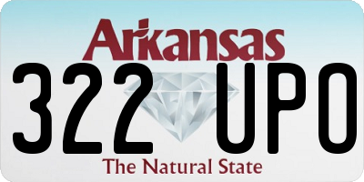 AR license plate 322UPO