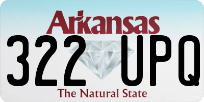 AR license plate 322UPQ