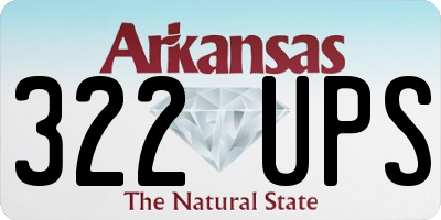 AR license plate 322UPS
