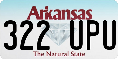 AR license plate 322UPU
