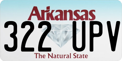 AR license plate 322UPV