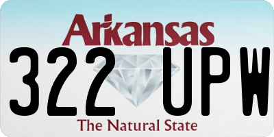 AR license plate 322UPW