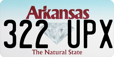 AR license plate 322UPX
