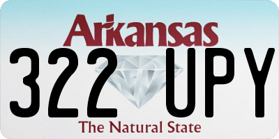 AR license plate 322UPY