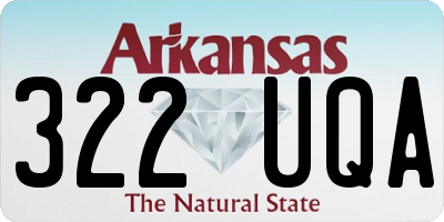 AR license plate 322UQA