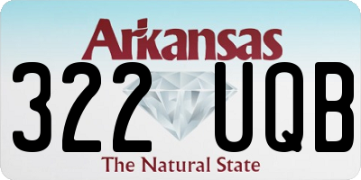 AR license plate 322UQB