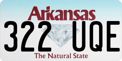AR license plate 322UQE