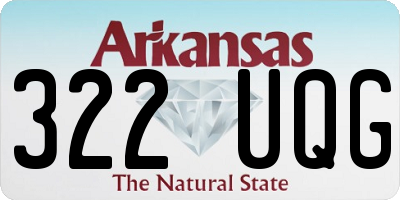 AR license plate 322UQG