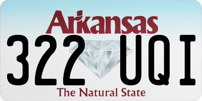 AR license plate 322UQI