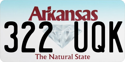 AR license plate 322UQK