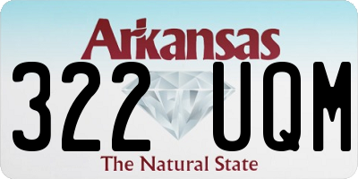 AR license plate 322UQM