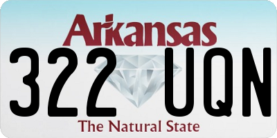 AR license plate 322UQN