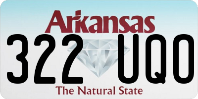 AR license plate 322UQO