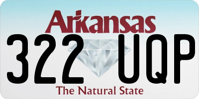 AR license plate 322UQP
