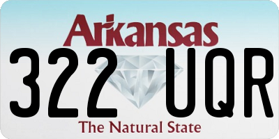 AR license plate 322UQR