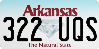 AR license plate 322UQS